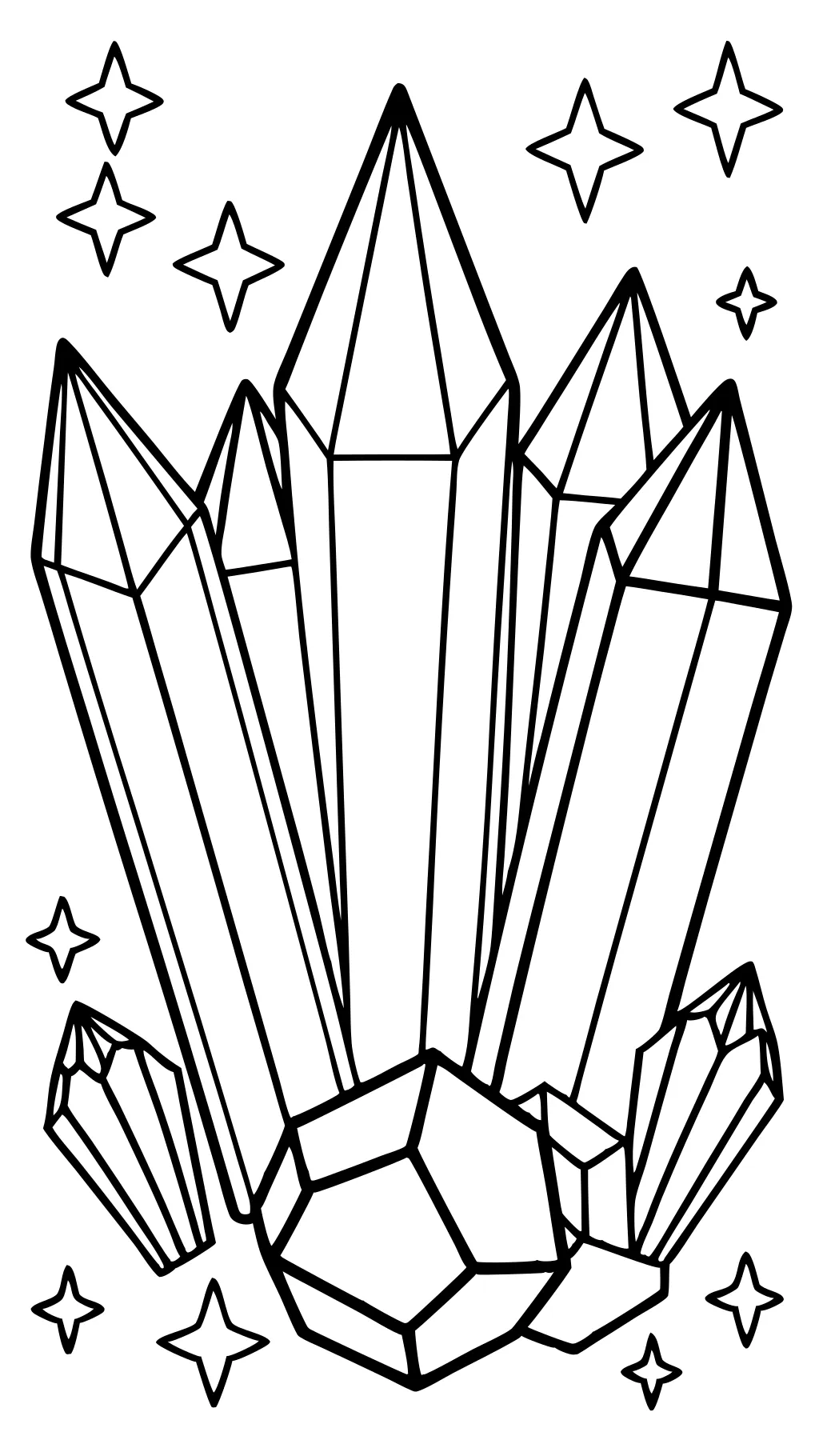 crystal coloring pages